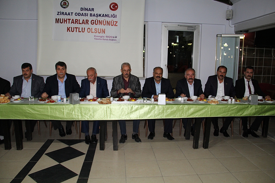 Dinar Ziraat Odasından Muhtarlar Gününde Özel Yemekli Gece