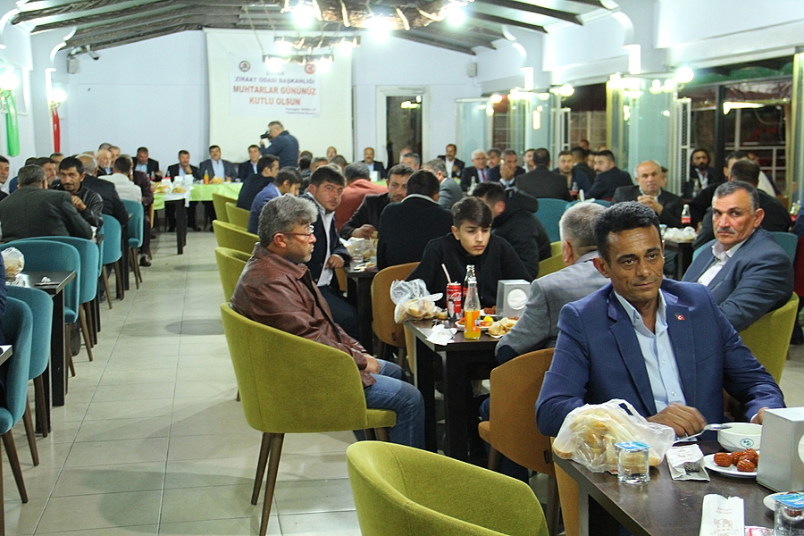 Dinar Ziraat Odasından Muhtarlar Gününde Özel Yemekli Gece