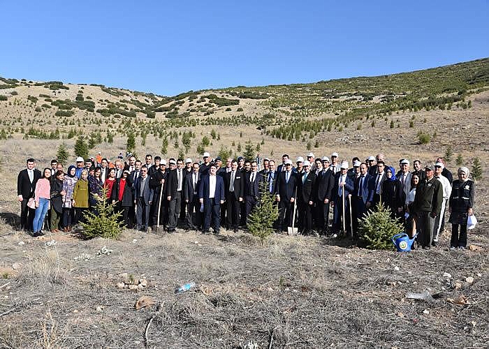 Dinar Adalet Ormanına  500 Karacam Dikildi