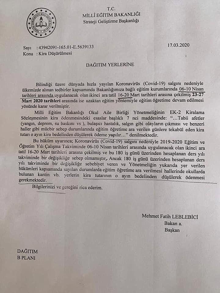 Başkan Bekle'den Kantinci Esnafına Duyuru