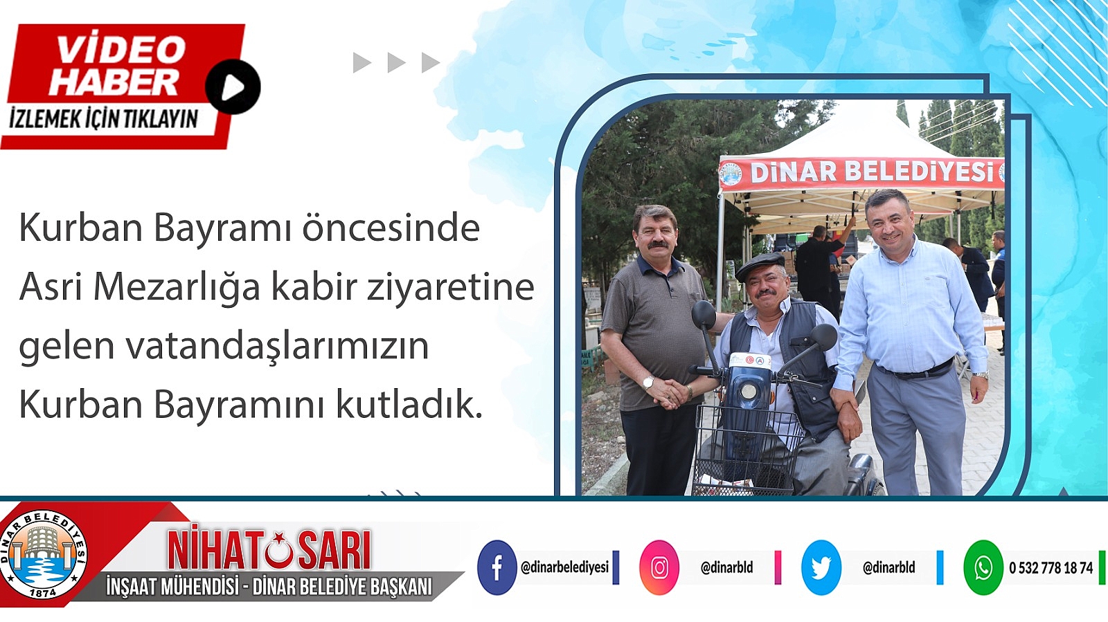 Başkan Sarı, "Vatandaşlarımızın Kurban Bayramını kutladık"