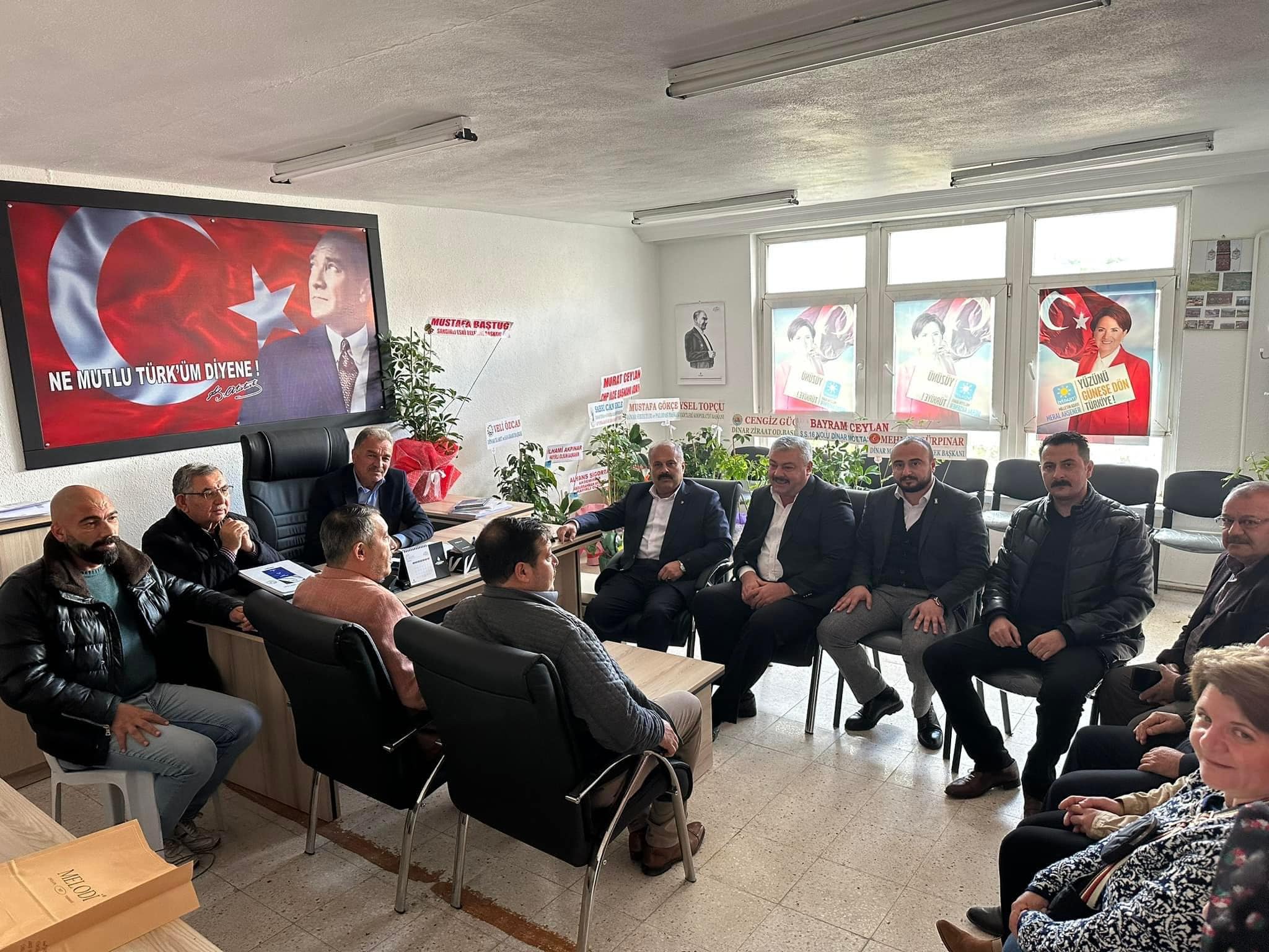 Dinar STK'larından İYİ Parti Dinar İlçe Başkanı Orhan Kürkçü'ye Ziyaret