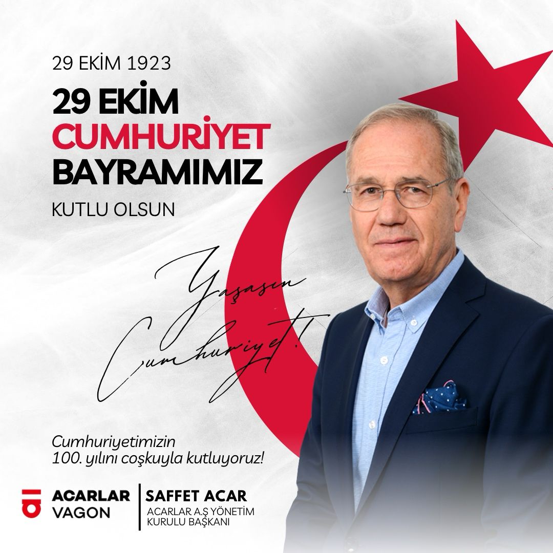 İş İnsanı Saffet Acar'dan 29 Ekim Kutlama Mesajı