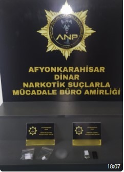 Dinarda uyuşturucu yakalandı