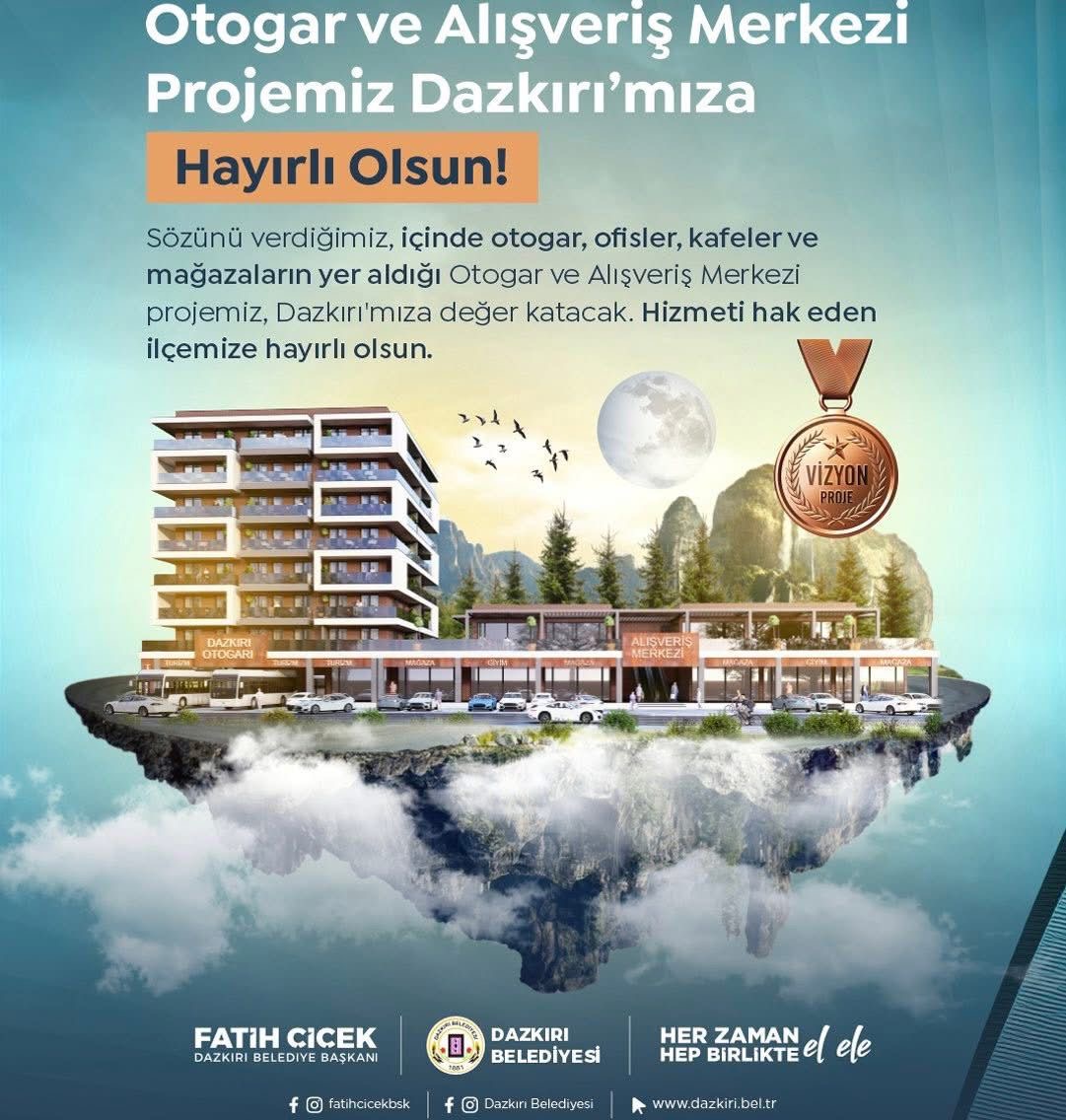 Dazkırı’ya Yeni Otogar ve Alışveriş Merkezi Geliyor!