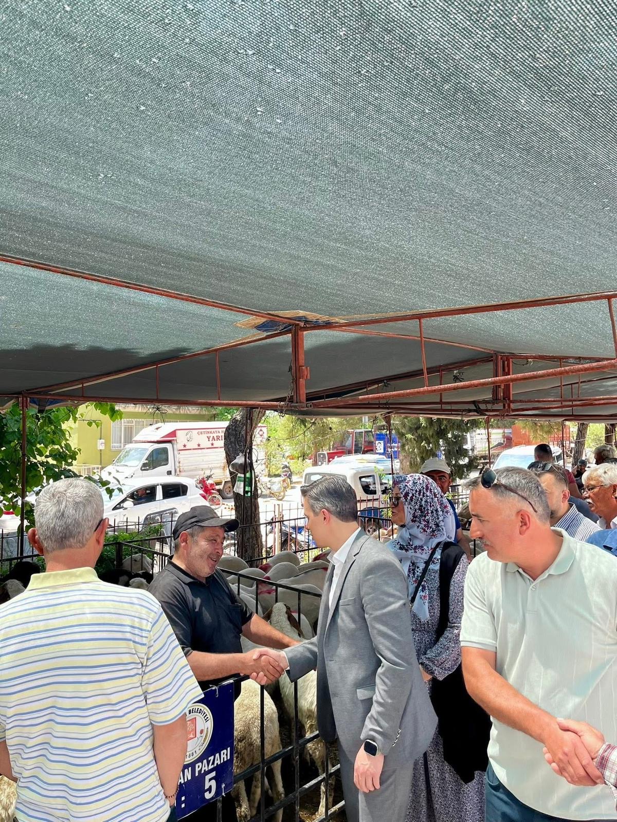 Başkan Fatih Çiçek’ten Kurban Pazarı Ziyareti