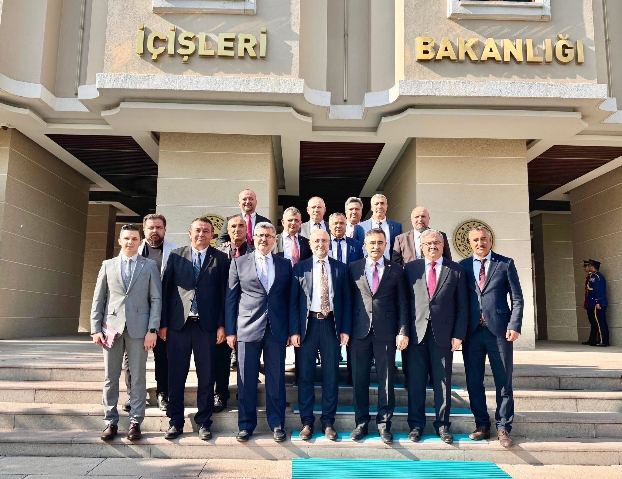 Dazkırı Belediye Başkanı Fatih Çiçek’ten İçişleri Bakanı Ali Yerlikaya’ya Ziyaret