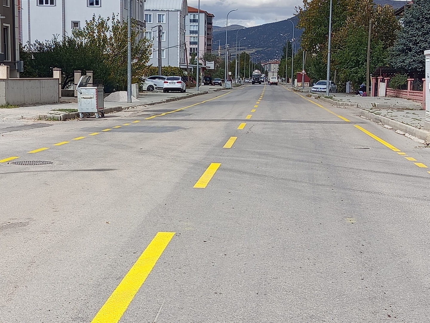 Dinar’ın Tüm Noktalarına Yol Şeritleri Çizildi