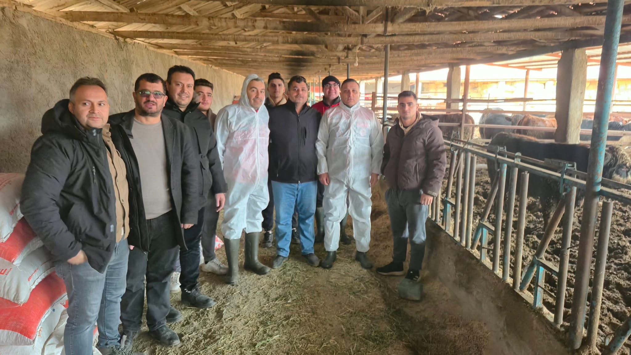 OKÇULAR KÖYÜ DAMIZLIK İTHAL HAYVAN BULUNAN İŞLETMELER DENETLENDİ