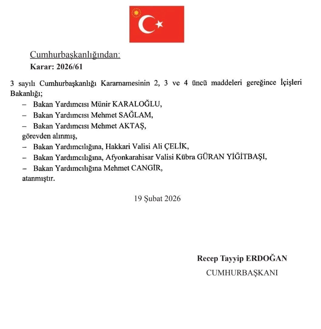 Vali Kübra Güran Yiğitbaşı İçişleri Bakan Yardımcısı Oldu