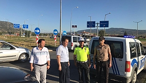 Dinar Kaymakamı Selami Kapankaya Yol Kontrol Noktalarında