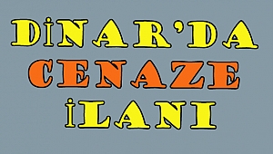Dinarda Cenaze ilanı