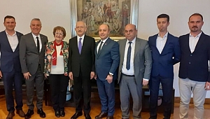 Belediye Başkan'ları Çelik, Gemi ve İsmail Taylan CHP Genel Başkanı Kemal Kılıçtaroğlu'nu ziyaret etti