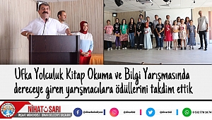 Başkan Sarı, Ufka Yolculuk Kitap Okuma yarışmasında dereceye girenlere ödüllerini takdim etti