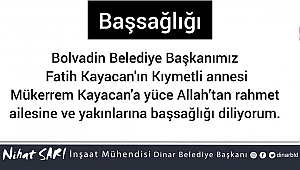 Belediye Başkanımız Nihat Sarı’dan Başsağlığı Mesajı
