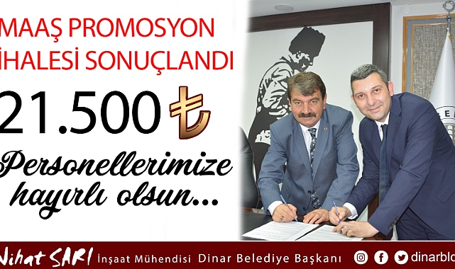 Belediye Başkanımız Nihat Sarı, “Personellerimize 21.500 Türk Lirası promosyon ödenecek”