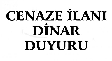 Dinar Cenaze İlanı