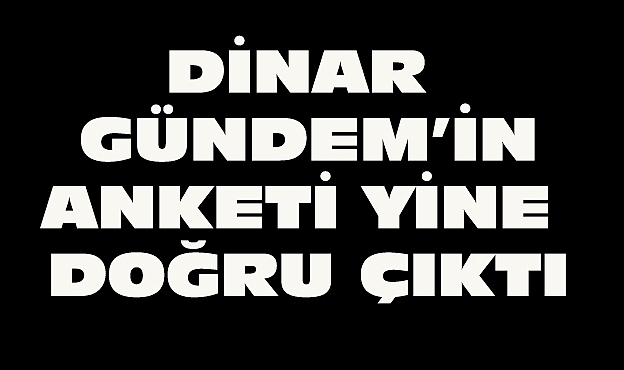 Anket Sonuçları Yine Doğru Çıktı