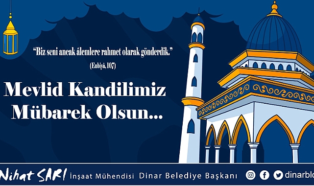 Belediye Başkanı Nihat Sarı’dan Mevlid Kandili Mesajı