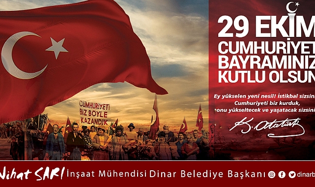 Belediye Başkanımız Nihat Sarı’dan 29 Ekim Cumhuriyet Bayramı mesajı 