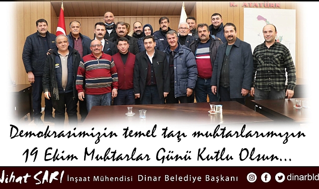 Belediye Başkanımız Nihat Sarı’dan Muhtarlar günü mesajı