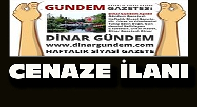 Dinar Cenaze İlanı