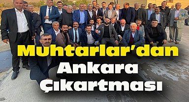 Dinar'dan tüm muhtarlar Ankara'ya gitti