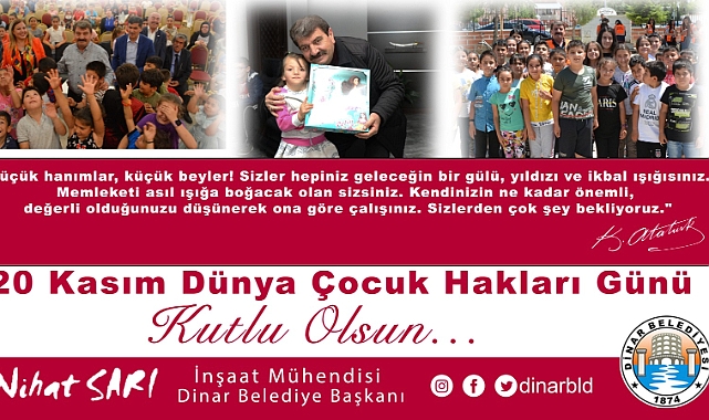 Belediye Başkanımız Nihat Sarı’dan Çocuk Hakları Günü Mesajı