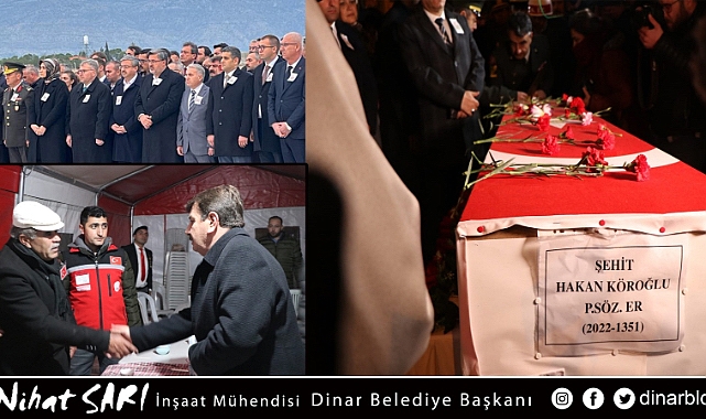Belediye Başkanımız Nihat Sarı, Şehit Köroğlu’nun cenaze törenine katıldı