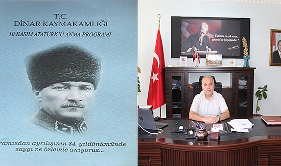 DİNAR KAYMAKAMI KEMAL DURU'NUN 10 KASIM MESAJI