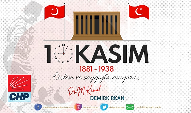 Dr. M. Kemal Demirkırkan'ın 10 Kasım Mesajı