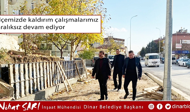 İlçemizde kaldırım çalışmalarımız devam ediyor