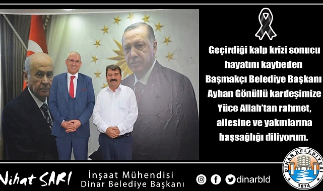 Belediye Başkanımız Nihat Sarı’dan Başsağlığı Mesajı