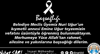 Belediye Başkanımız Nihat Sarı’dan Başsağlığı Mesajı
