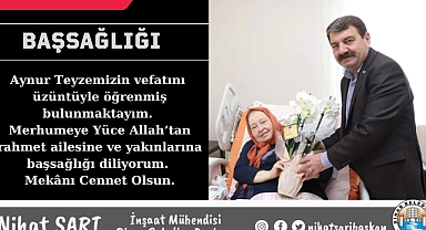 Belediye Başkanımız Nihat Sarı’dan Başsağlığı Mesajı 