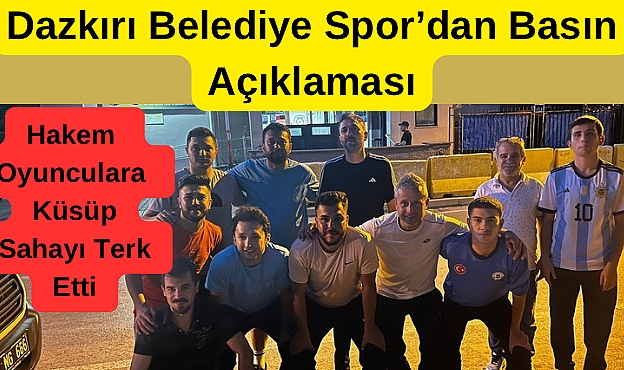 Dazkırı Belediye Spor'dan Basın Açıklaması