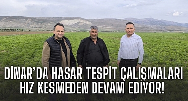 Dinar’da Zirai Don Hasar Tespit Çalışmaları Sürüyor!