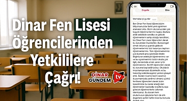 Dinar Fen Lisesi Öğrencilerinden Yetkililere Çağrı: "Öğretmenlerimizi Kaybetmek İstemiyoruz"