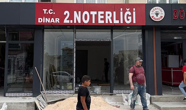 Dinar’a İkinci Noter Geliyor: Dörtyol Mahallesi’nde Açılış Hazırlığı