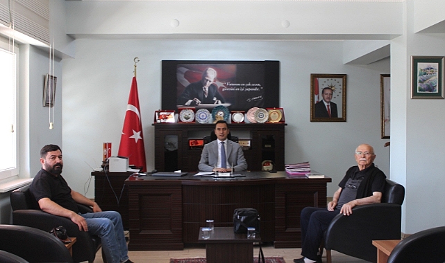 Hilmi Çalışkan ve Tahsin Baytar’dan Kaymakam Hasan Uğuz’a Ziyaret