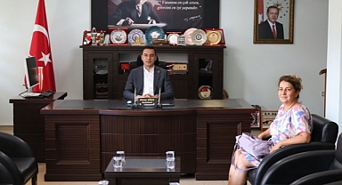 Kaymakam Hasan UĞUZ, Dinar İkinci Noteri Songül DEMİRCİ’yi Makamında Kabul Etti