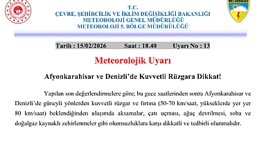 ⚠️Kuvvetli Rüzgar ve Toz Taşınımına Dikkat⚠️